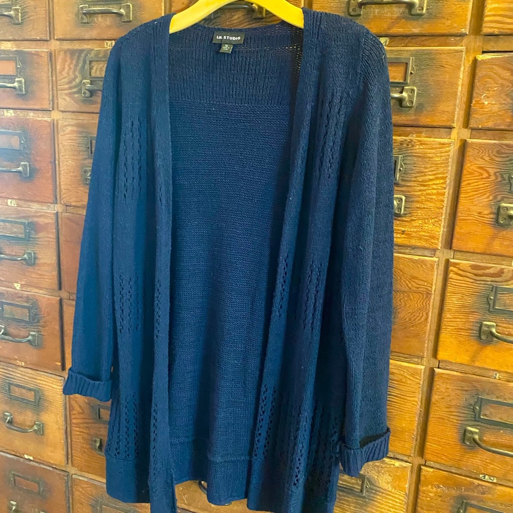 Navy cardigan